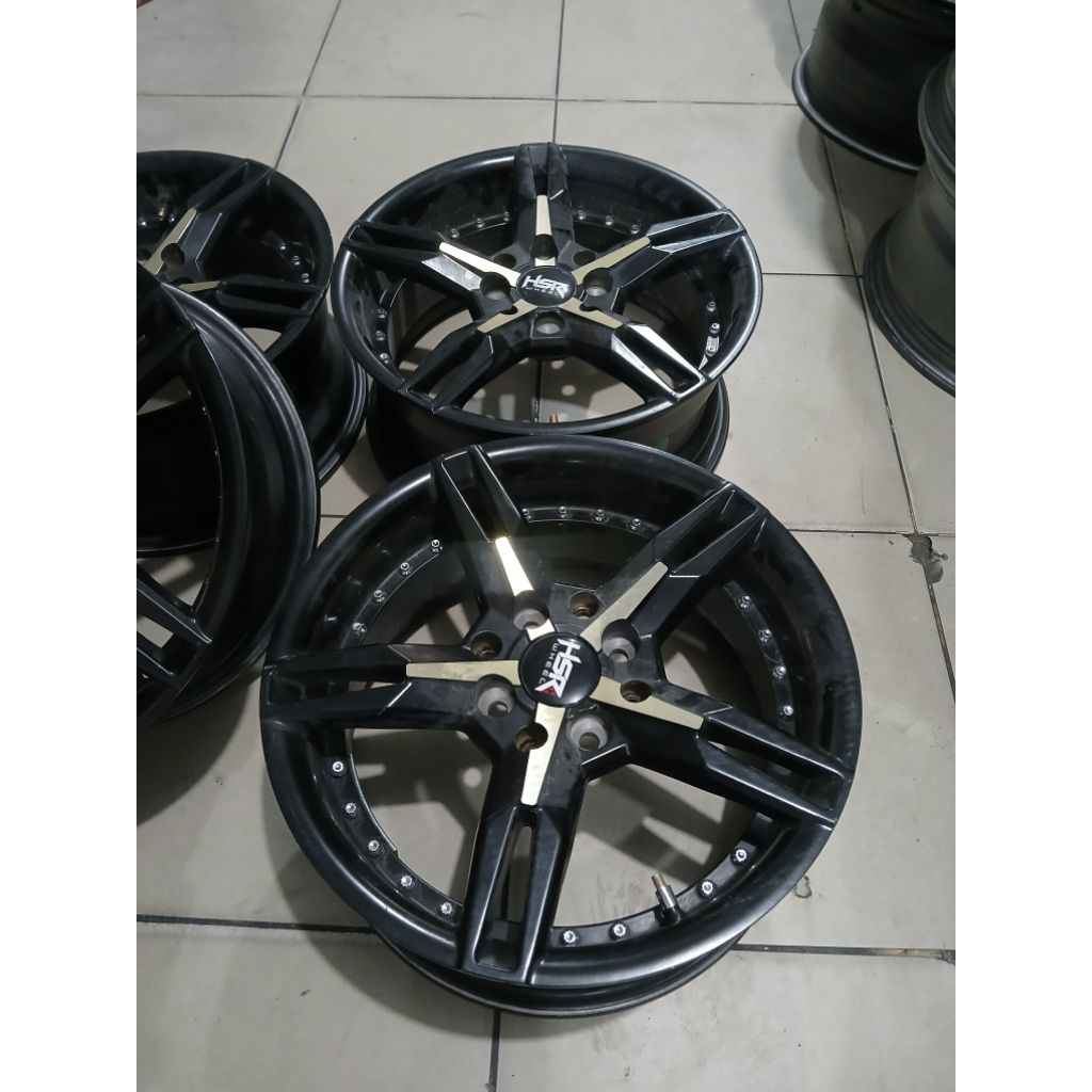 velg Racing HSR second Ring 15 doblel Pcd (kondisi no peang no baling)