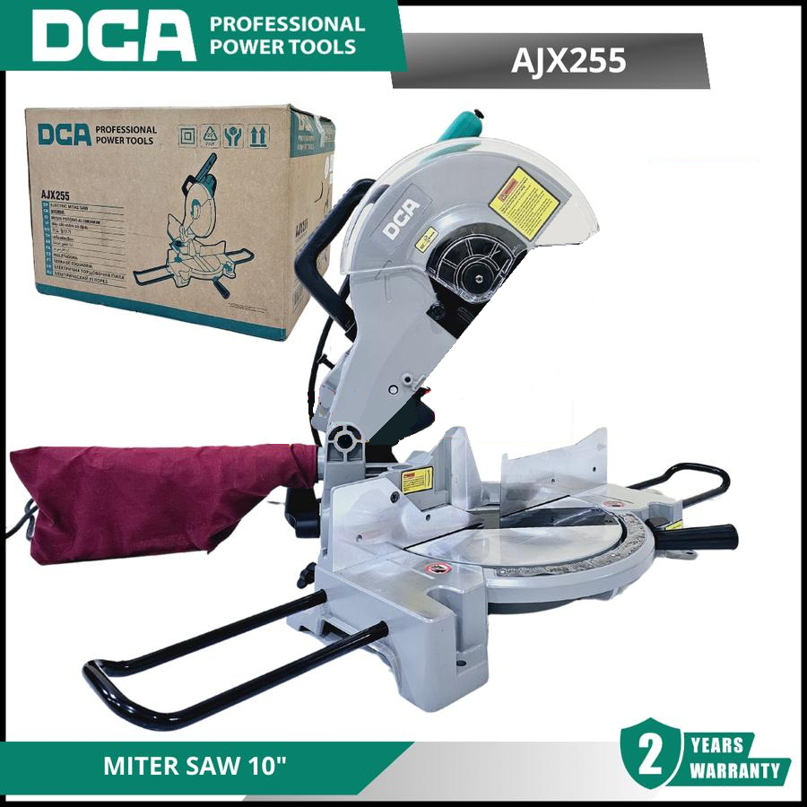 DCA AJX255 Miter Saw 10" Mesin Gergaji Aluminium / Miter Saw 10 Inch AJX 255