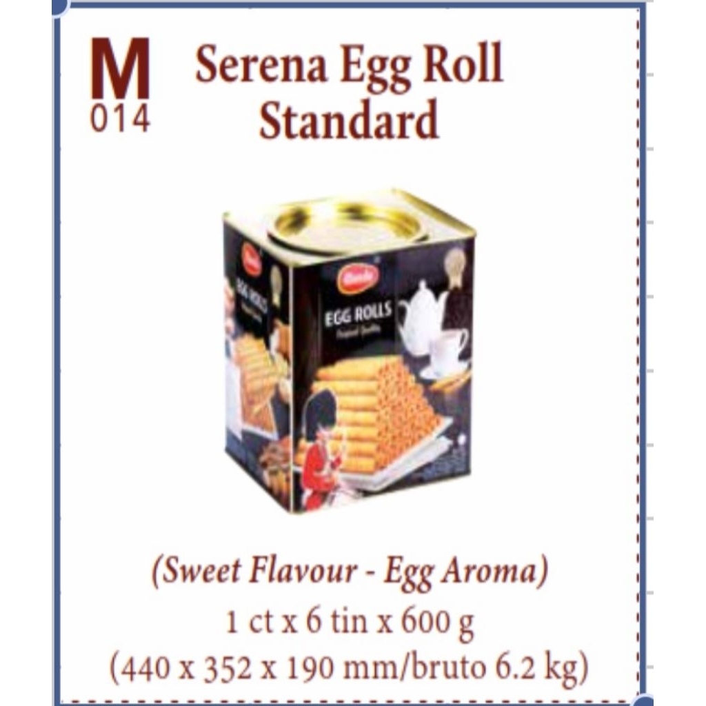 1 Dus Monde Serena Egg Roll Nissin 600 gram (isi 6 kaleng)
