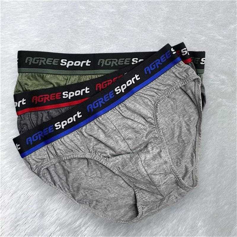 Celana Dalam AGREE 2311 Isi 3Pcs | CD Pria Dewasa Karet Ukuran M-XXL