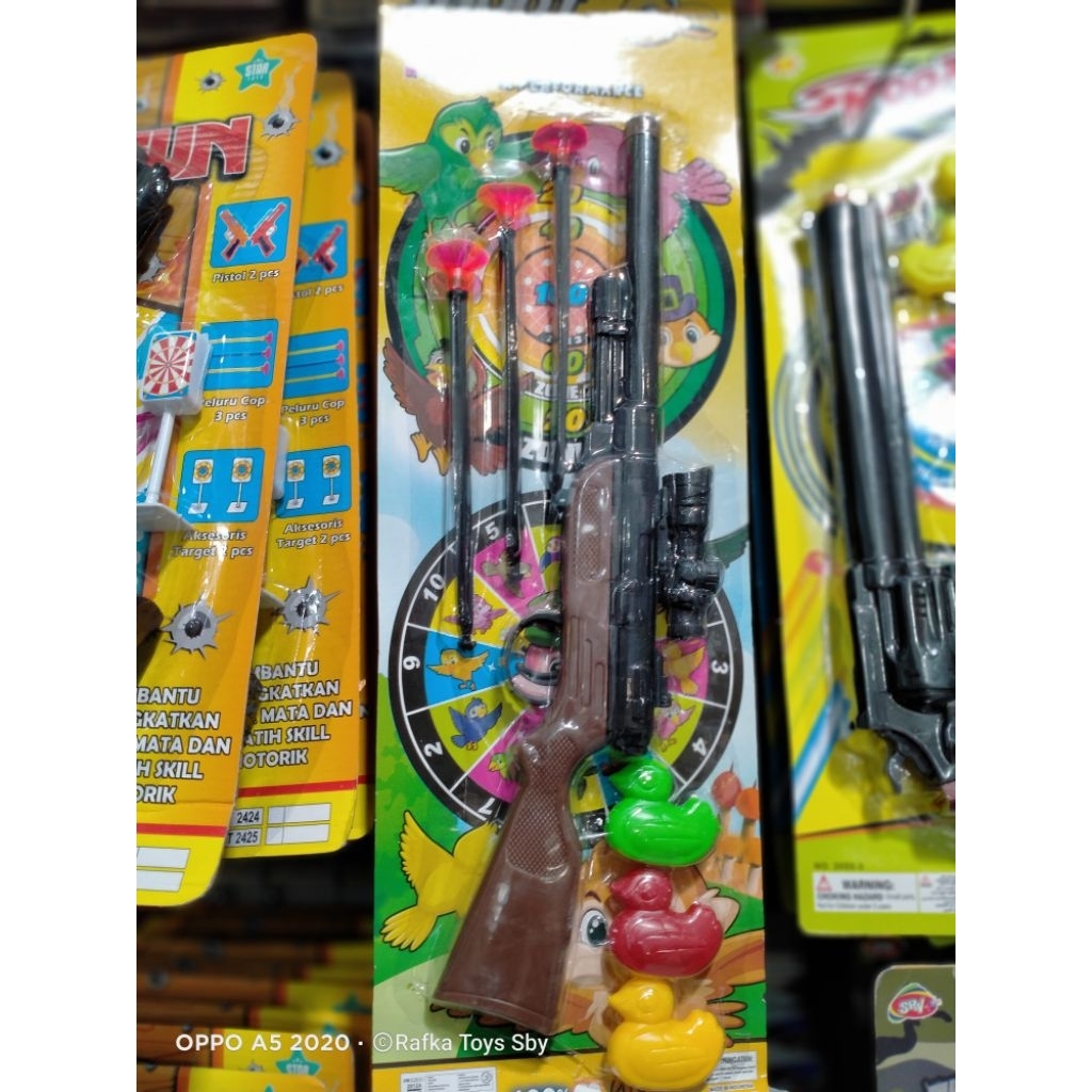 Mainan Pistol Tembak Sniper Gun MC320 - Peluru Karet, Aman untuk Anak, Tingkatkan Kreativitas