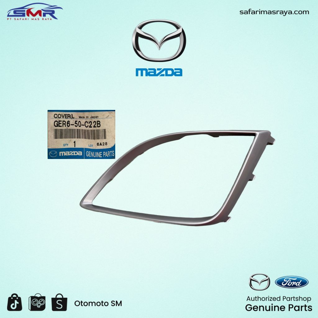 Cover Lampu Bumper Depan Kiri (Left Front Bumper Cover) Mazda 6, Mazda 6 Wagon Original GER650C22B