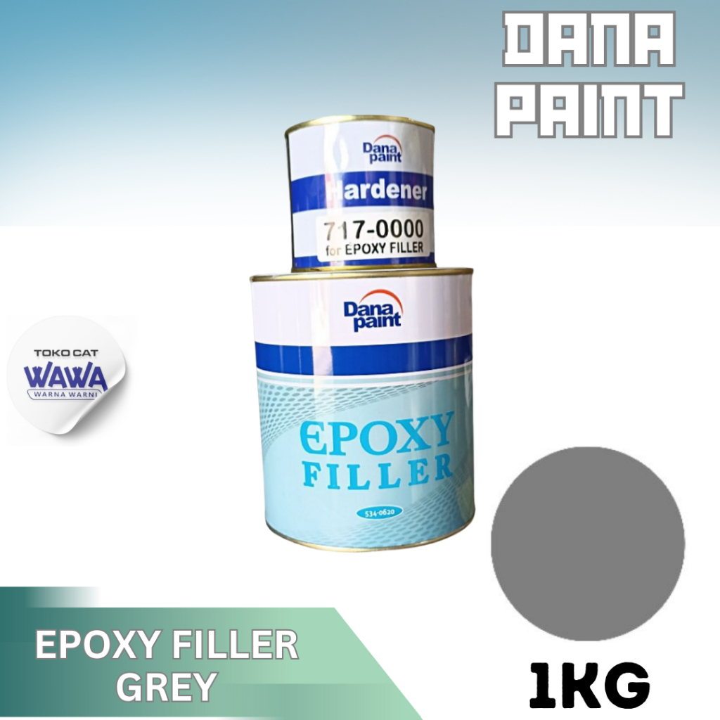 cat dasar Danagloss epoxy filler grey 534 0620 1liter/set