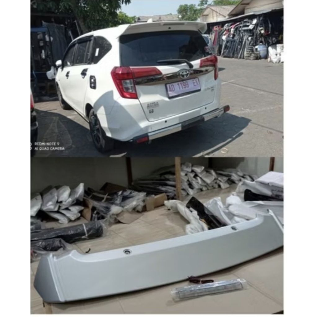 spoiler calya / spoiler sigra + lampu rem ori