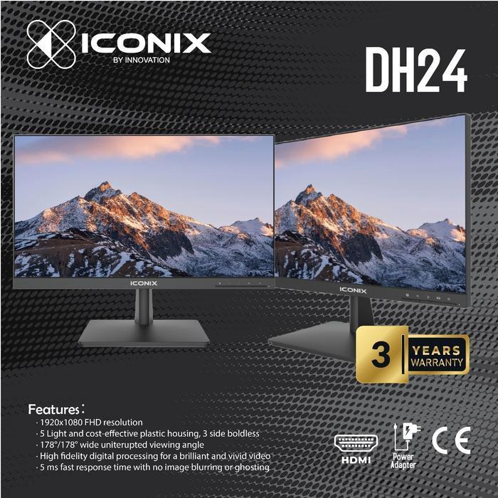 Monitor Iconix 24 Inch | Gaming / Office Monitor | Full HD | IPS Panel | LED Backlight