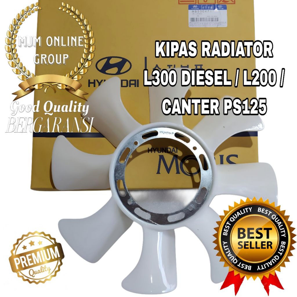 Kipas radiator L300 diesel L200 Canter Ps125 Hyundai Bergaransi