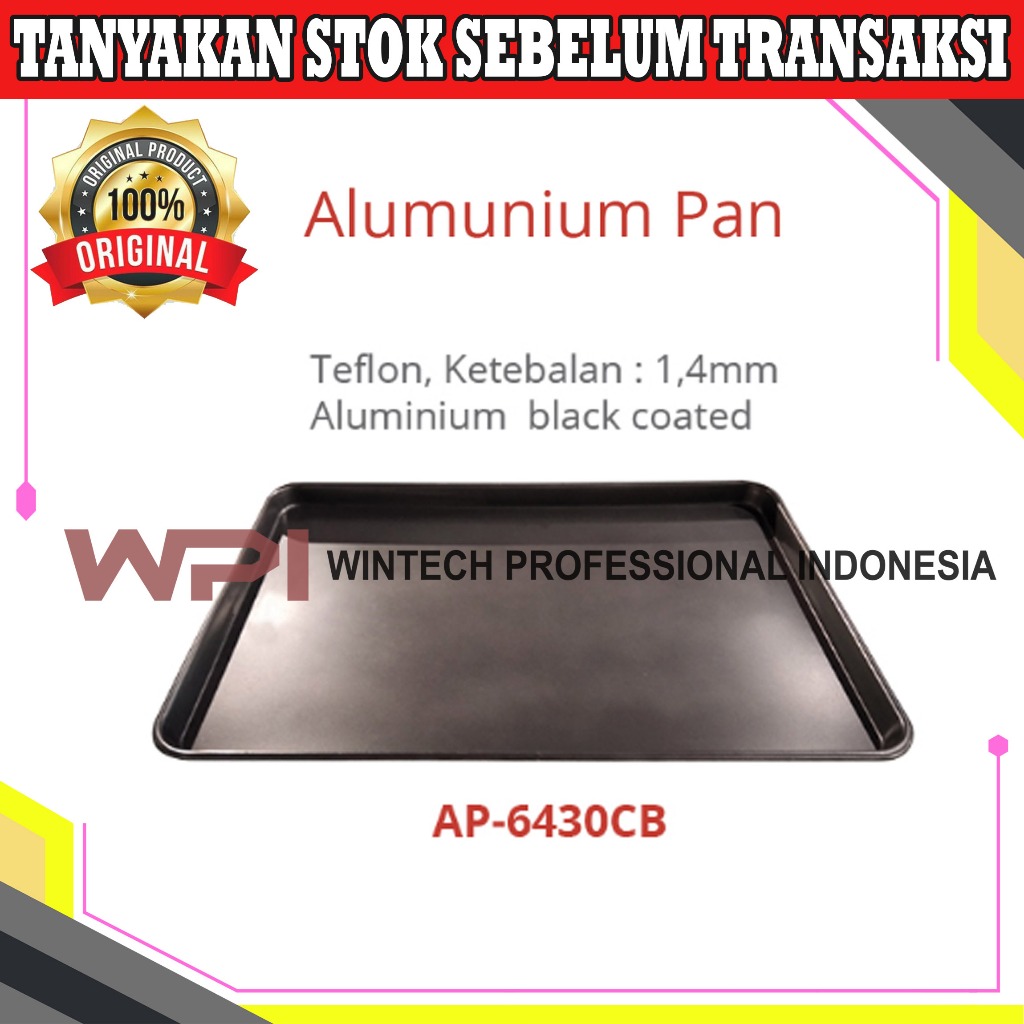 Getra AP-6430CB Aluminium Black Coated Pan - Bakery Pan Nampan Kue Roti uk. 60 x 40cm - Loyang Kue R