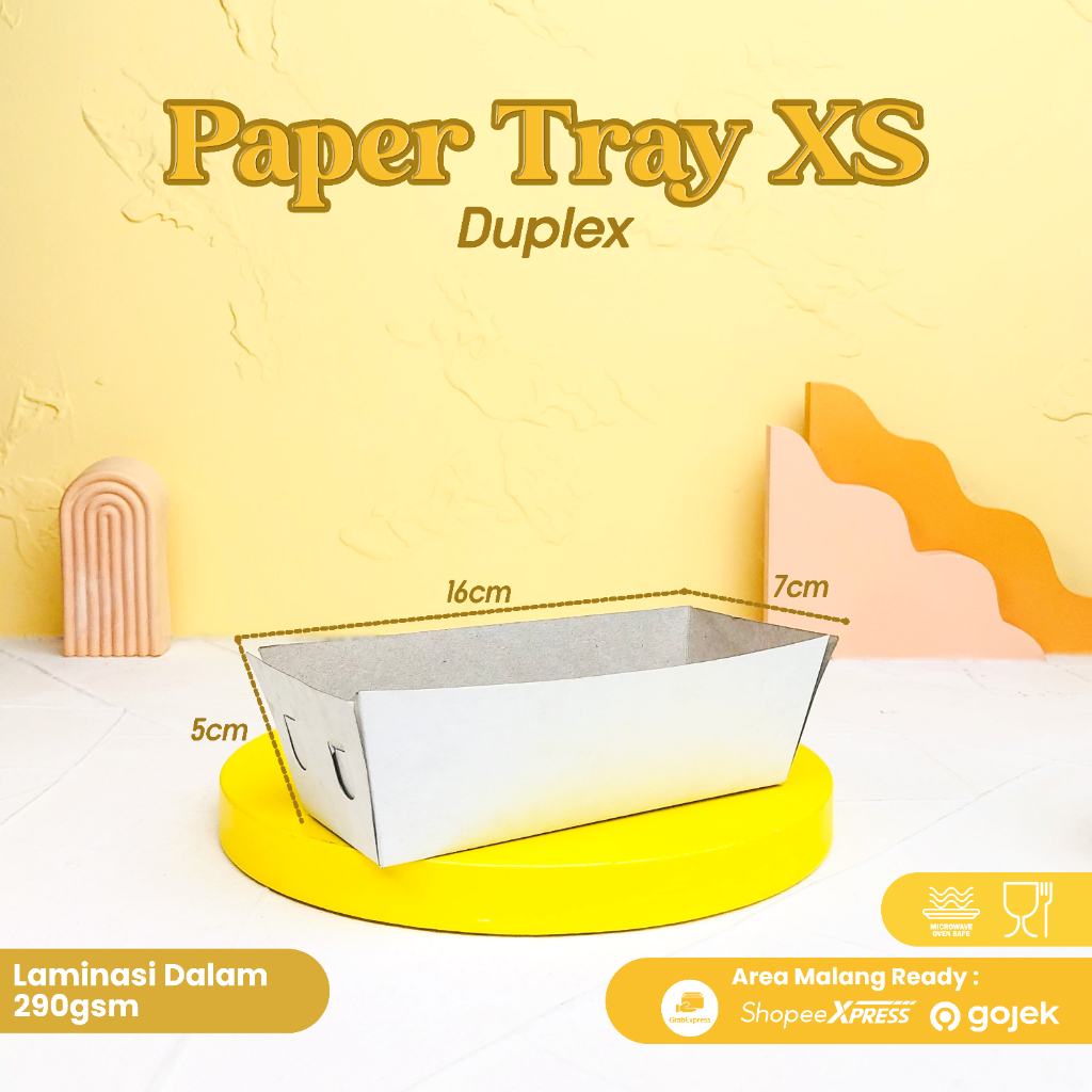 TEMPAT KENTANG/TEMPAT SOSIS/PAPER TRAY / FOOD TRAY / NAMPAN KERTAS Minim Order 25pcs