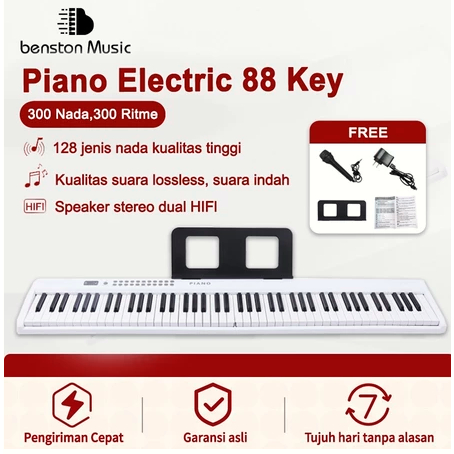 New Benston Music-Keyboard elektrik lipat 88 tuts portabel charging rumah anak/pemula, 88-tuts piano