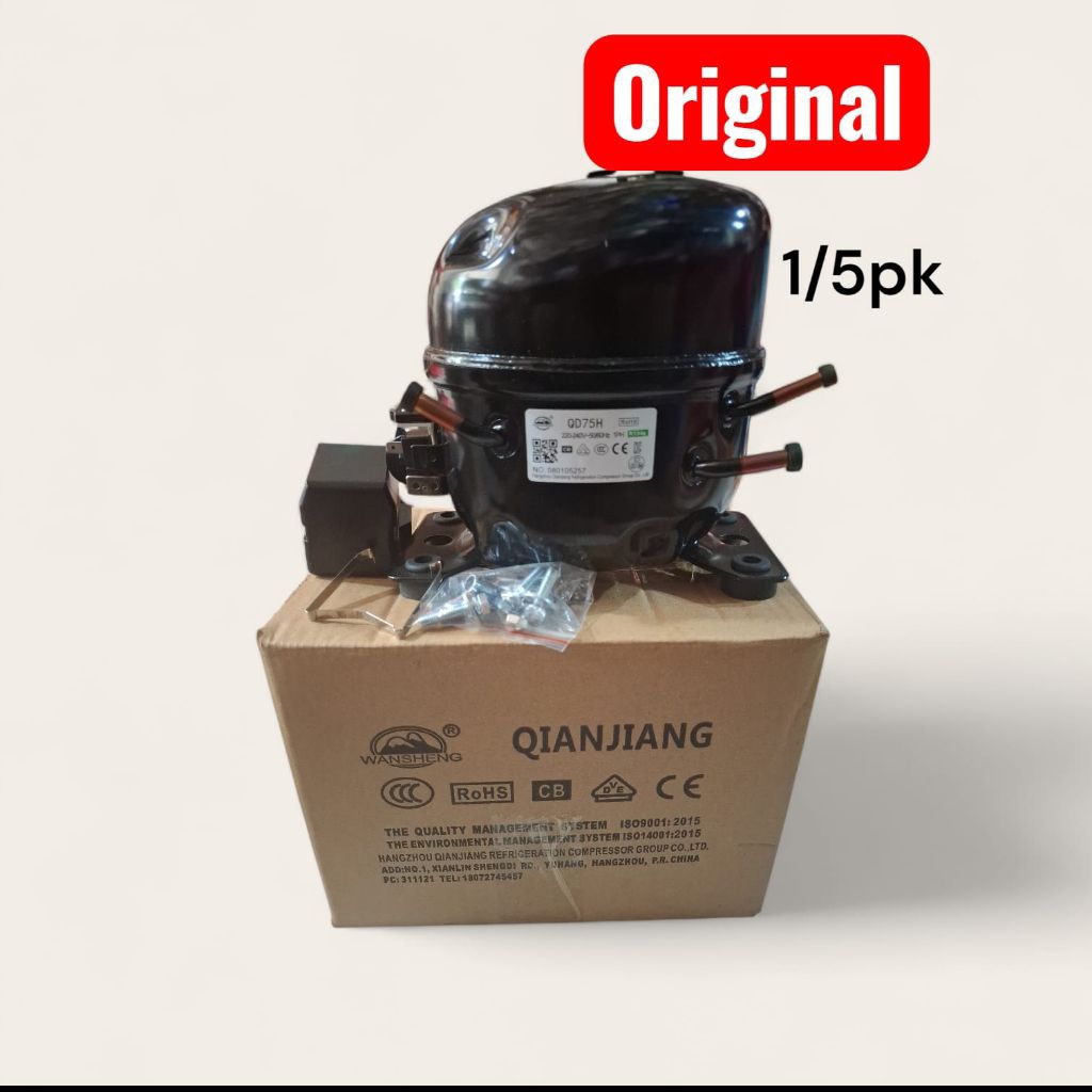 KOMPRESOR KULKAS 2 pintu 1/5 PK QD75H R134a