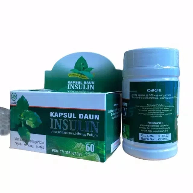 KAPSUL DAUN INSULIN ISI 60 HERBAL MURNI ORIGINAL CV.HANIF HERBAL SOLUSI DIABETES DAN KENCING MANIS