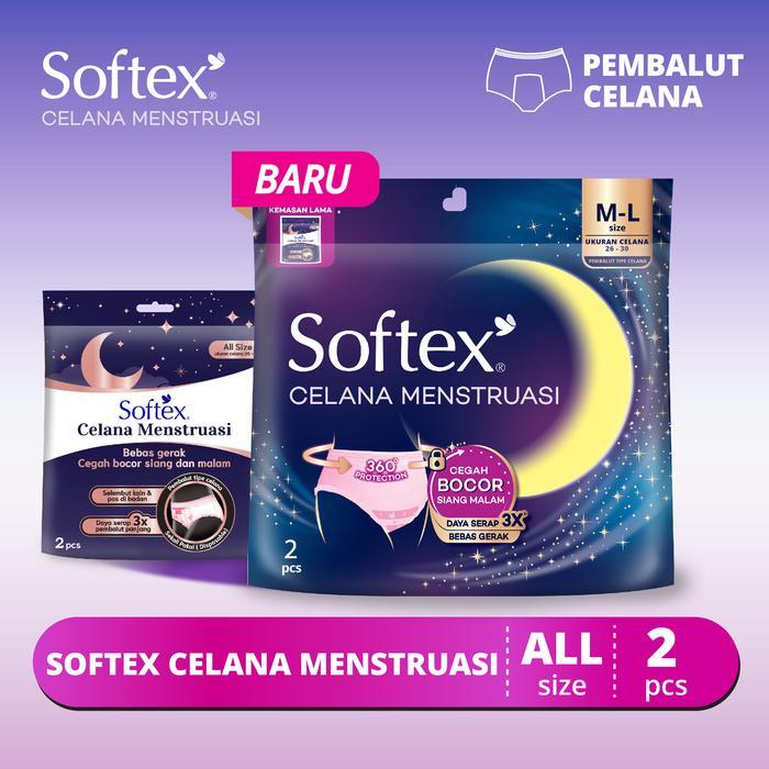 Softex | Celana Menstruasi Anti Bocor Isi 2 | Pembalut Celana Softex