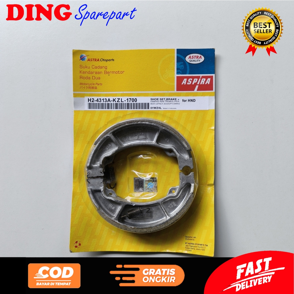 ASPIRA KAMPAS REM BELAKANG VARIO BRAKE SHOE KAMPAS REM TROMOL