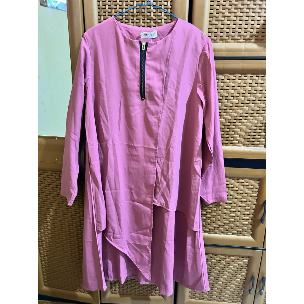 Baju Wanita Muslim Tunik Pink