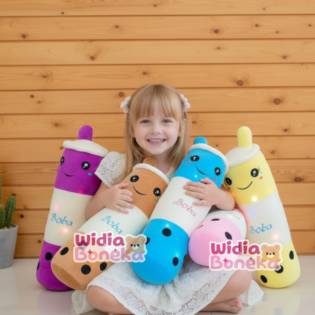 Guling Boneka Boba Milk Tea Tinggi 55 cm