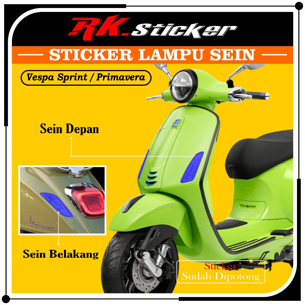 Stiker Lampu Sein Vespa Sprint/Primavera | Stiker Lampu Sein Vespa  Sprint/Primavera | Stiker Pelind