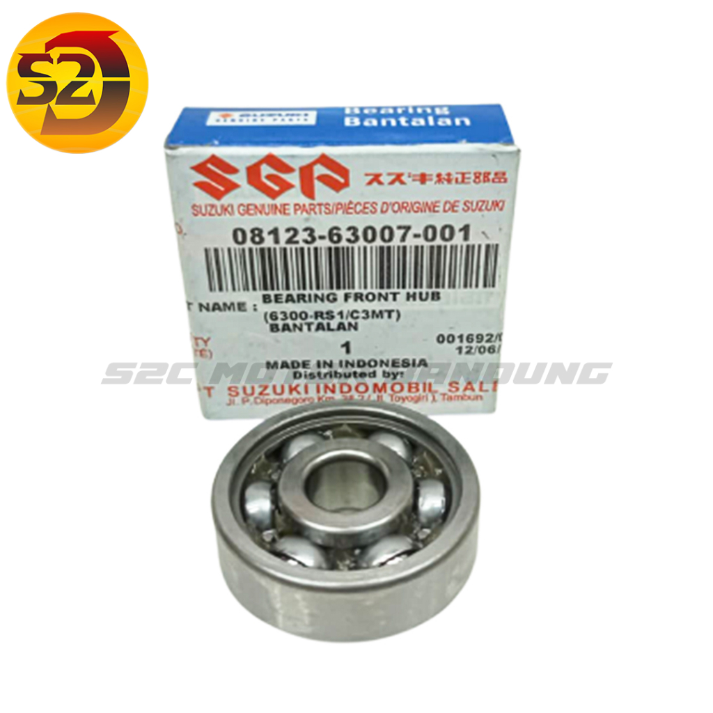 LAHER 6300 BEARING RODA DEPAN KIRI RC100 CRYSTAL ORIGINAL SGP 08123-63007-001