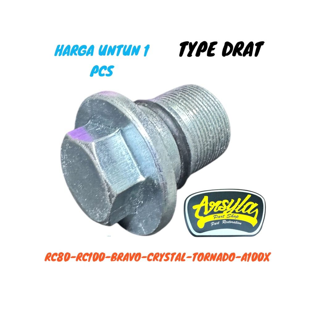 Baut Baud Tutup As Shock sok Shockbreaker Depan Suzuki rc80 rc100 bravo crystal tornado a100x