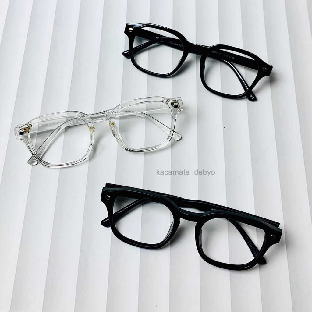 FRAME V88044/Kacamata Kotak/Frame Kotak/Kacamata Fashion/Bisa Ganti Lensa Minus/Kacamata Cewek Cowok