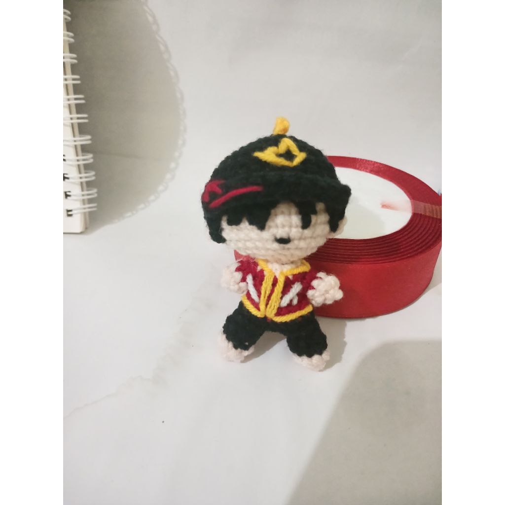 Gantungan kunci Boboiboy blaze rajut / Boboiboy blaze mini /Amigurumi boboiboy blaze