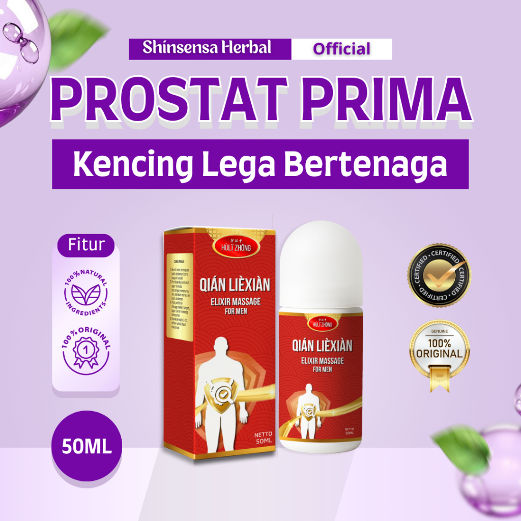 [BPOM] HULI ZHONG - QIAN LIEXIAN [Gel Prostat Untuk Pria] Roll-on Herbal Perawatan Prostat Nyeri Ken