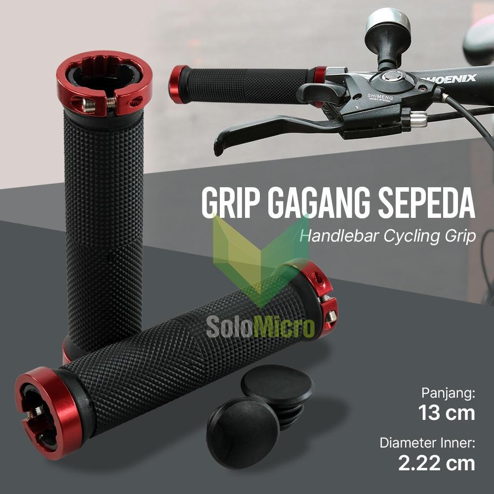 GRIP Gagang Sepeda Handlebar Cycling Grip ACC22 Merah Panjang 13 cm Diameter Inner 2.22 cm Karet Nya