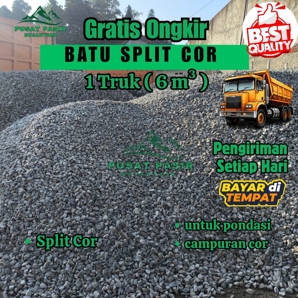 Batu split 1 truk / Batu split 2/3 / Batu split 1 truck / Batu split cor