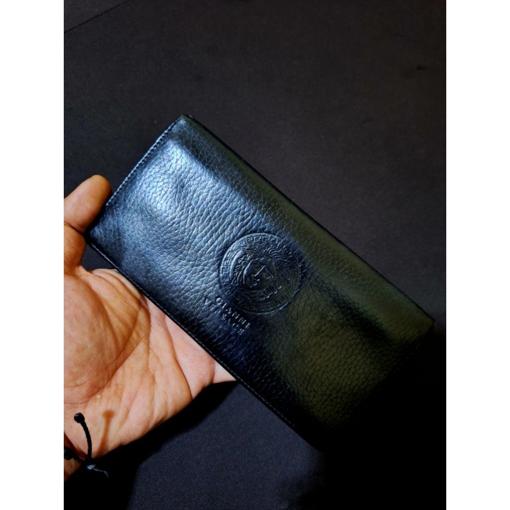 GIANNI VERSACE (MEDUSA LOGO) LEATHER FOLD WALLET