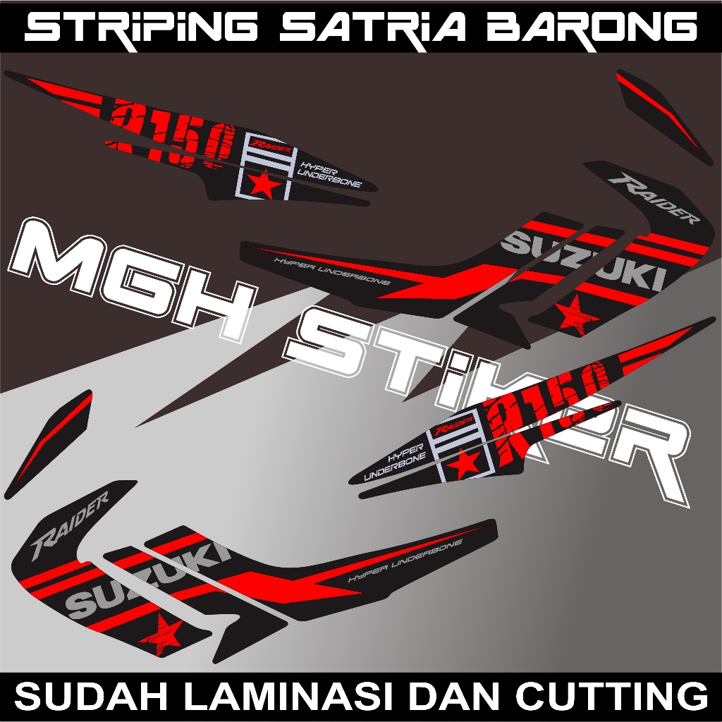 Striping Satria Fu Barong - Stiker Sticker Striping Variasi Suzuki Satria Fu Barong - Striping KEREN