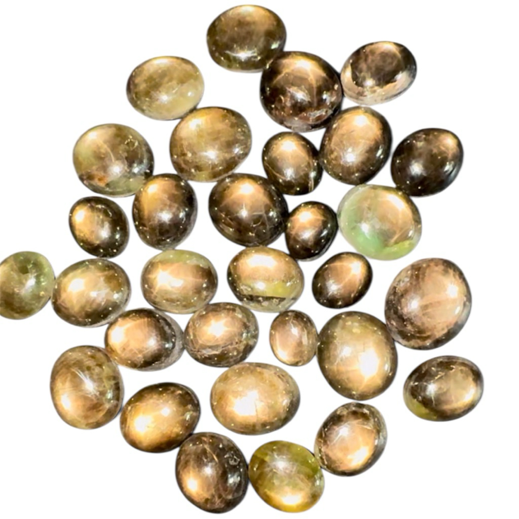 Natural batu mulia permata golden black star sapphire thailand banyak pilihan | BNL7-673