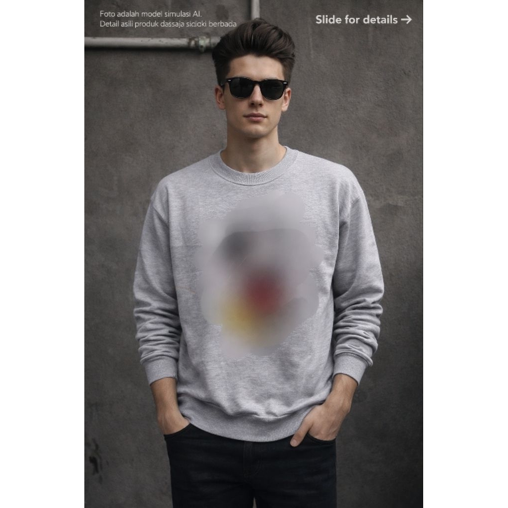 (Vtg US4) Casual Crewneck / Sweatshirt VELVA SHEEN m*ckey OR1 size L (P75 x L55)