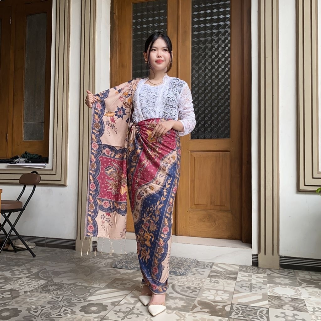 Kain Kamen Motif Terbaru Elegan Sutra Paris ATBM Songket Bali Wanita Kebaya Pernikahan