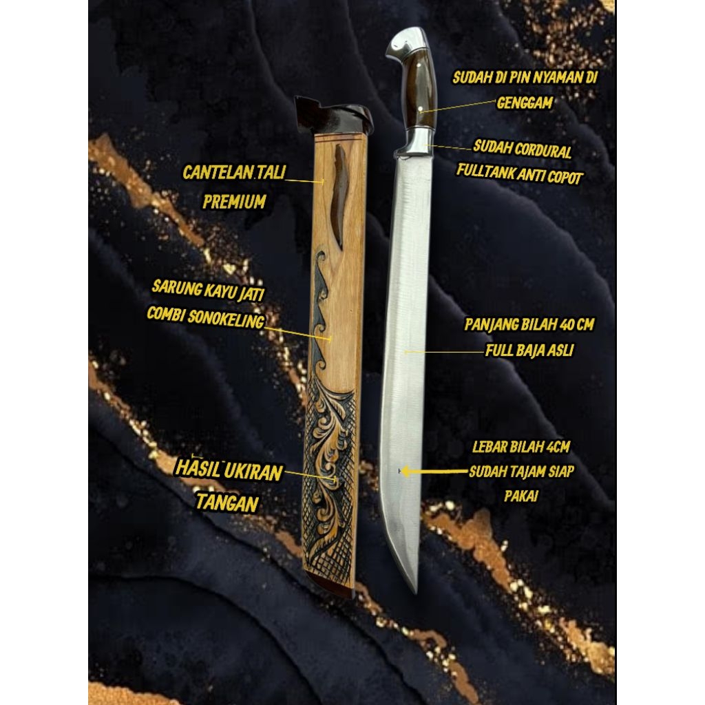 Golok pamoroan ukir, golok serbaguna