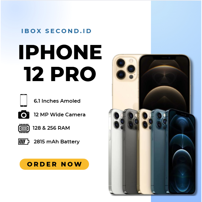 Iphone 12 Pro 256GB, 128GB Second Ori Apple, Like New ALLSIM, Fullset