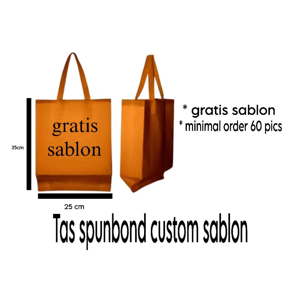 TAS SPUNBOND SABLON CUSTOM 25X35 - GODIEBAG - TAS SPUNBOND