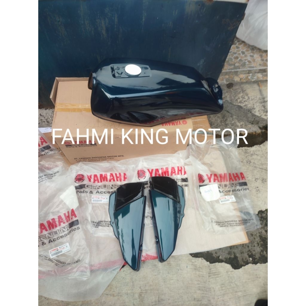 TANGKI TENGKI TANK RX KING HIJAU BOTOL SET SEPASANG COVER BOK DOP COVER TUTUP AKI OLSAM HIJAU BOTOL 