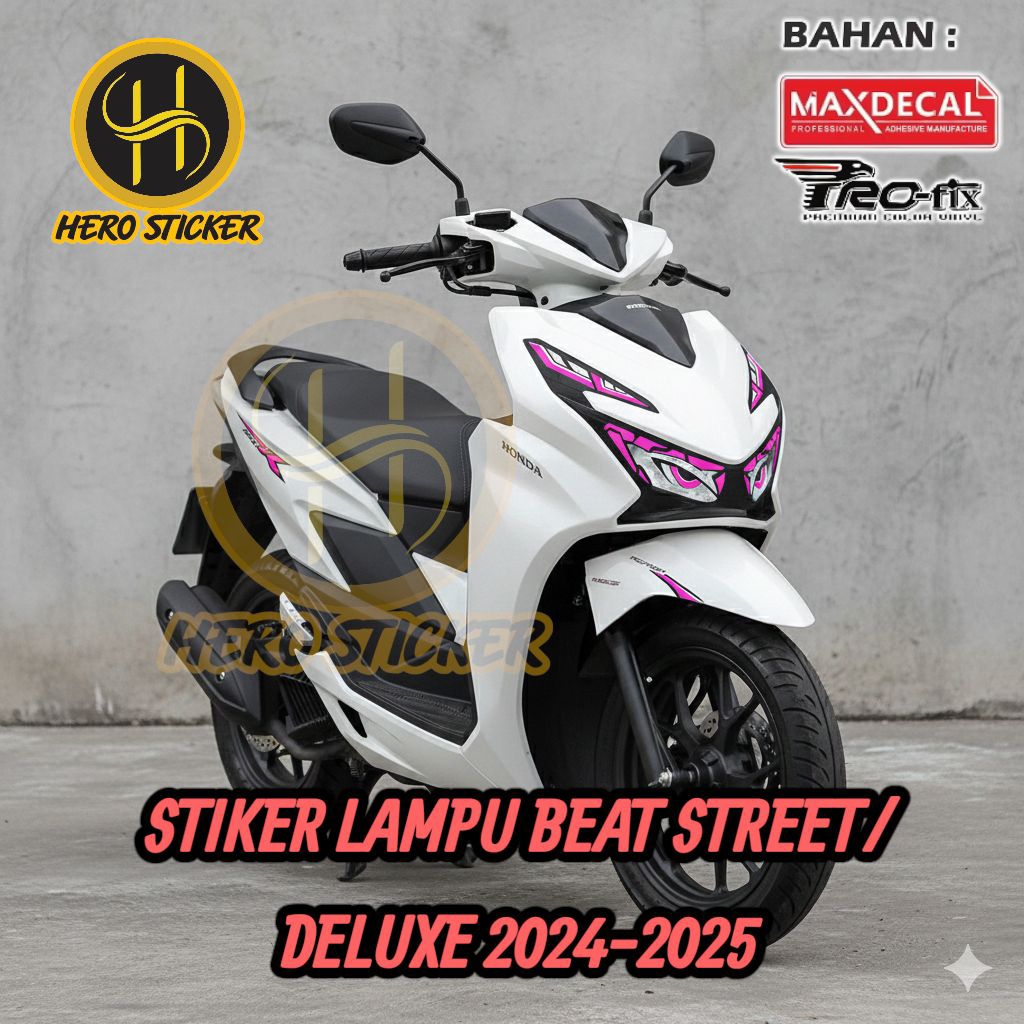 Tahan Lama  Sip Stiker Variasi Lampu Alis Motor Beat Sporty 2024 Beat Street 2024 Terbaru Beat Stree