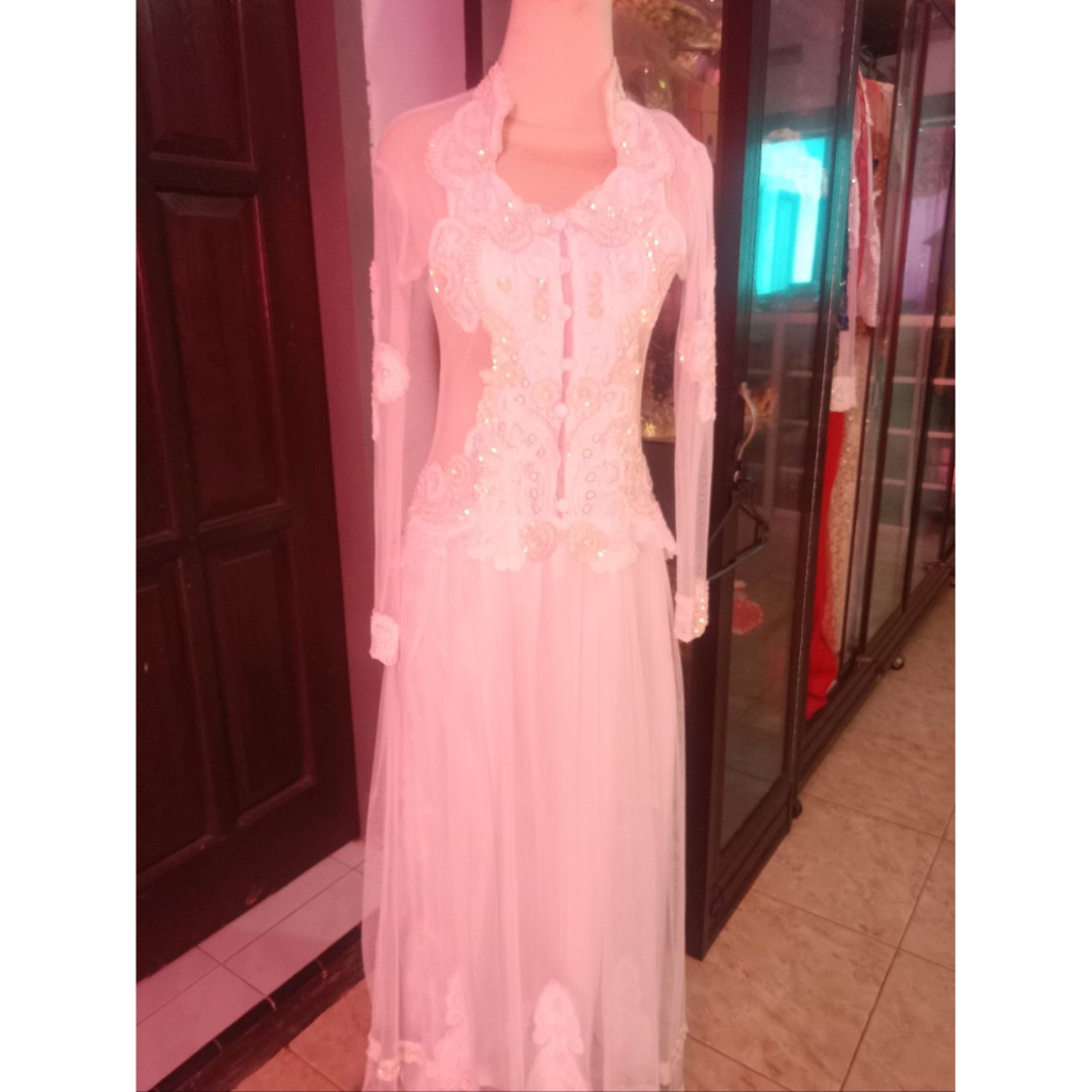 kebaya akad putih preloved