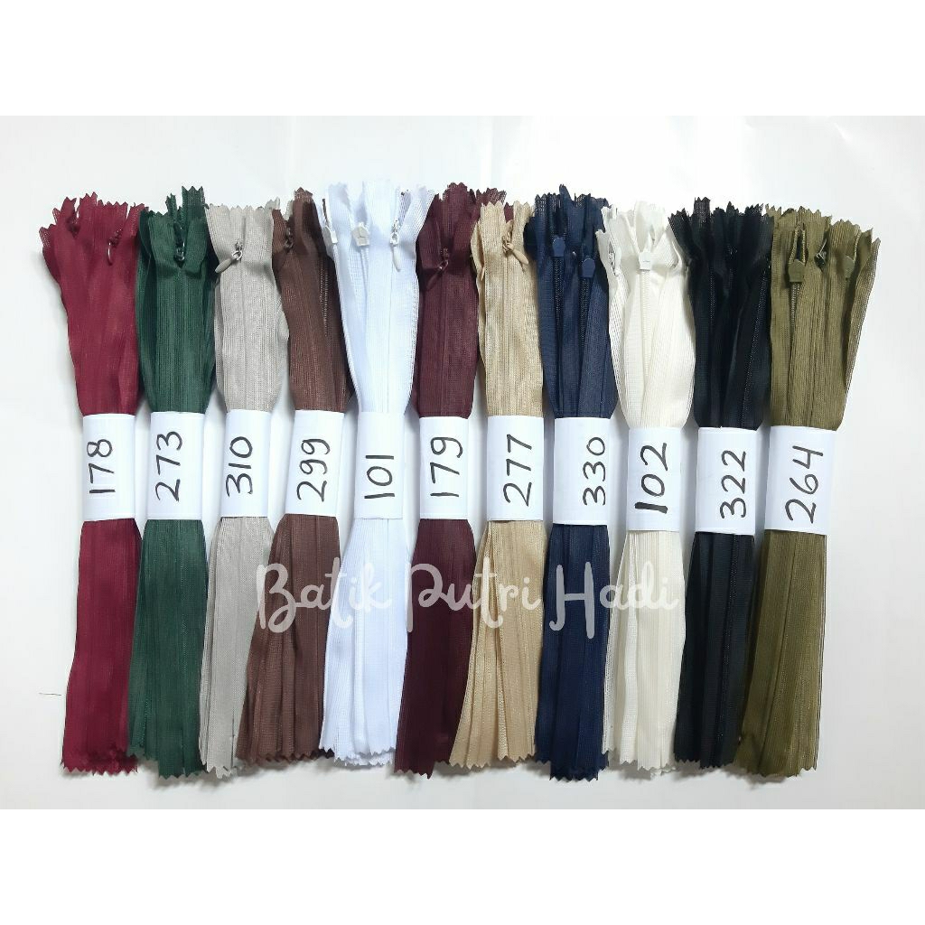 PER LUSIN Resleting Jepang 10 inch (25 cm)