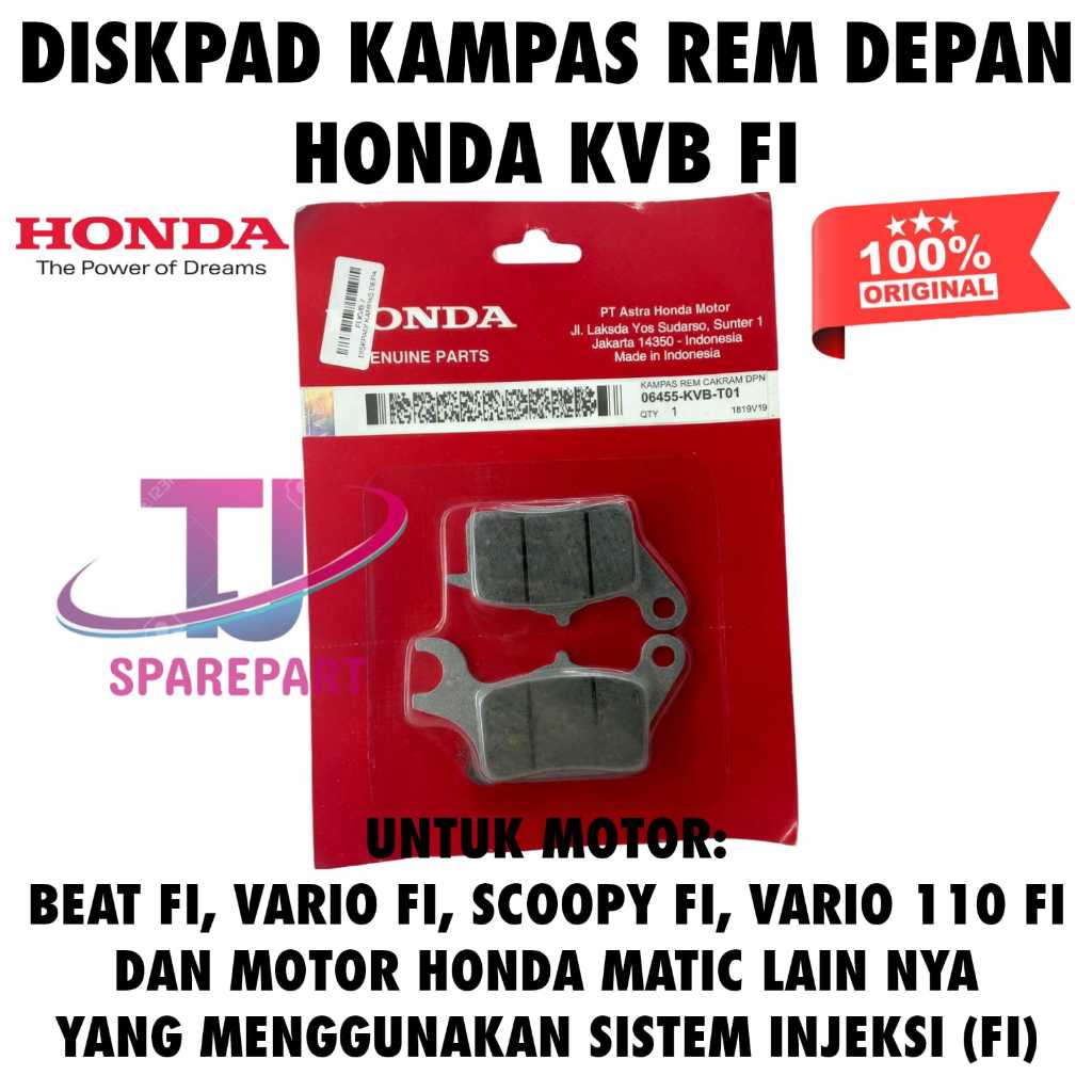 KAMPAS REM DEPAN KODE-KVB BEAT FI /VARIO 110-125 -125-150 LED PRESISI ORIGINAL ASLI