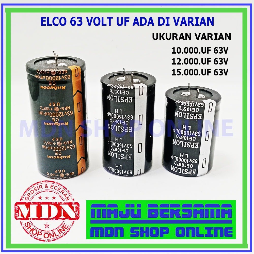 Kapasitor elco 10000uf 12000uf 15000uf 63volt bagus