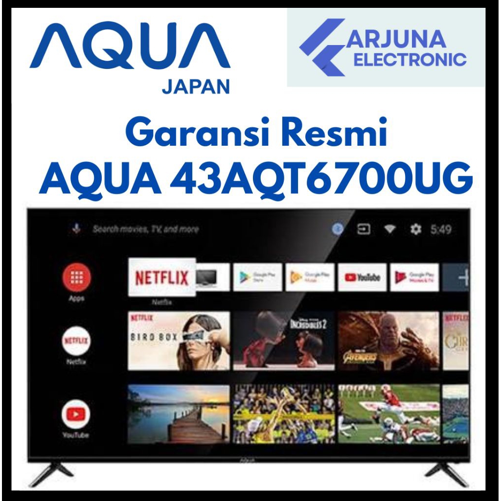 AQUA LE43AQT6700UG/43AQT6700UG 4K ANDROID TV 43 Inch