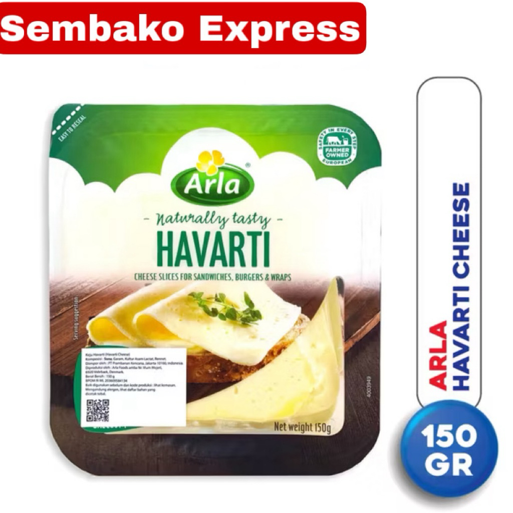 Arla Havarti Cheese Slice 150g Original – Keju Premium Lembut & Gurih untuk Sandwich dan Burger