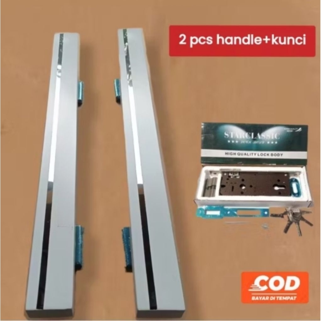 HANDLE PINTU RUMAH SATU SET KUNCI / GAGANG PINTU RUMAH MINIMALIS