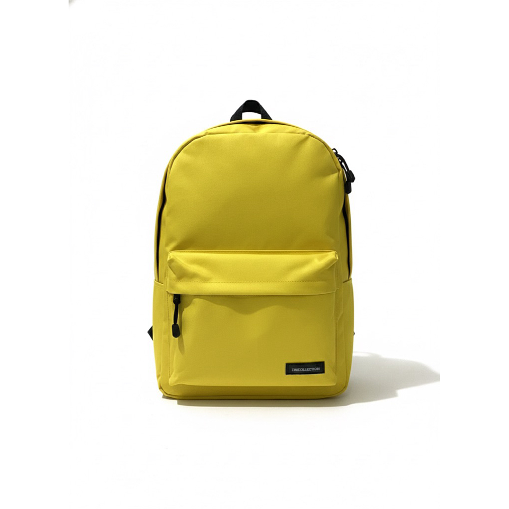 Ransel Polos Wanita Pria Tas Sekolah Warna Hitam Polos Tas Sekolah smp sma