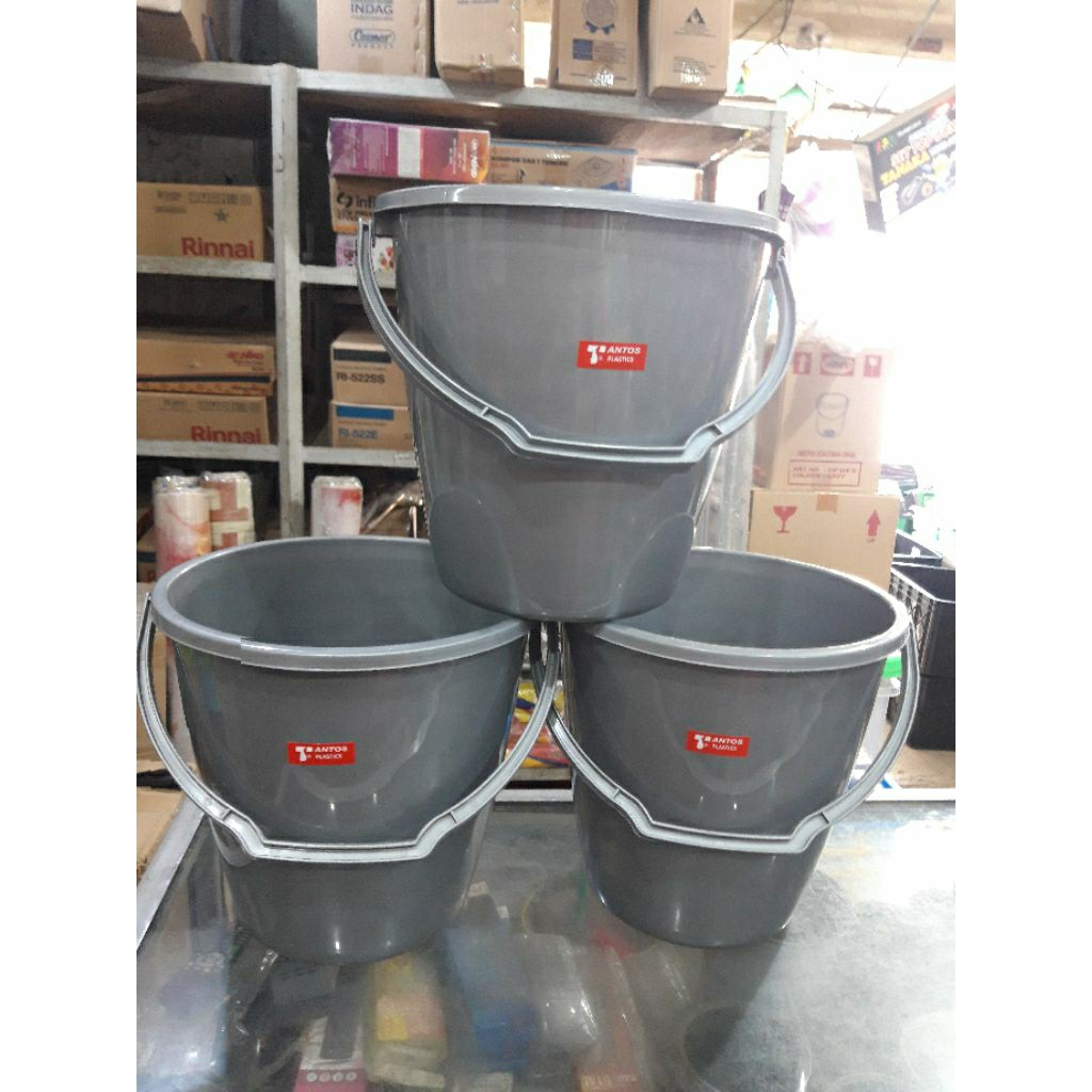 ember plastik ember kecil silver tanpa tutup(25x25)