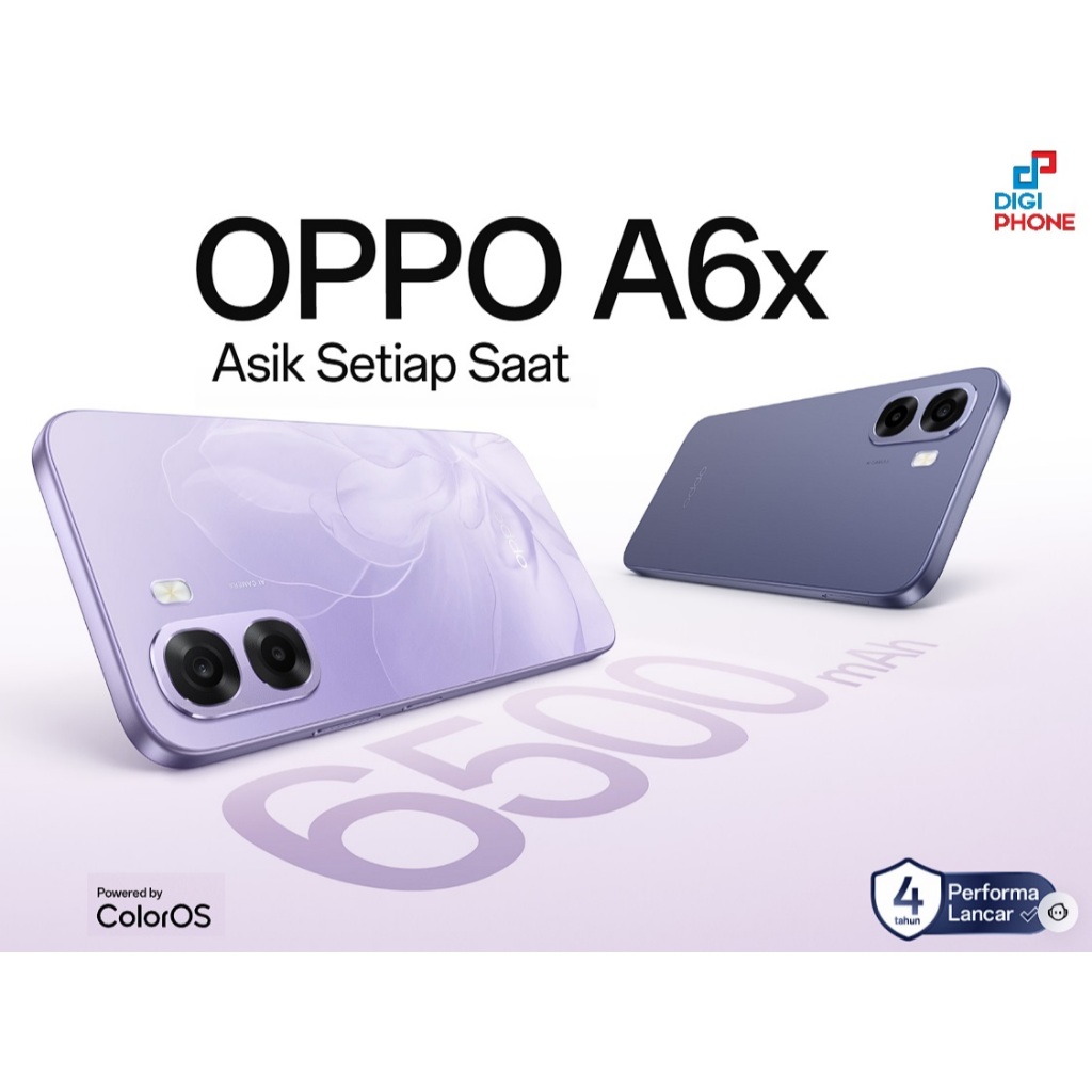 OPPO A6x (12/256 GB) (Garansi Resmi Oppo Indonesia) HP Android Murah [Tahan Air IP64, Baterai Jumbo,