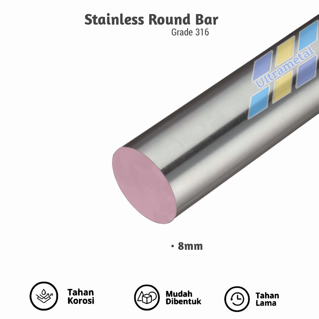 AS STAINLESS 316 8MM | AS SUS 316L PER 1CM