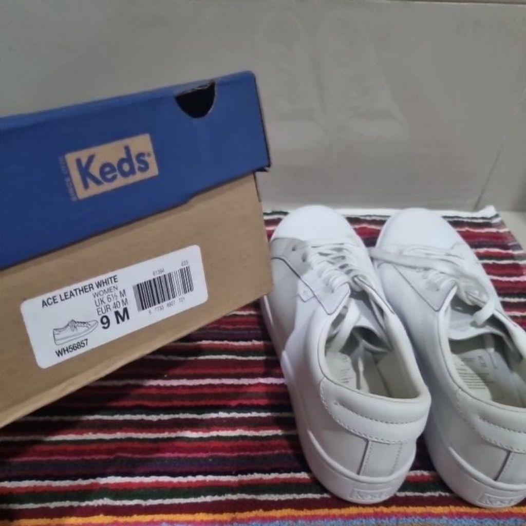 Sepatu Keds wanita ACE LEATHER WANITA genuine leather + BOX (ORI) (PRELOVED)