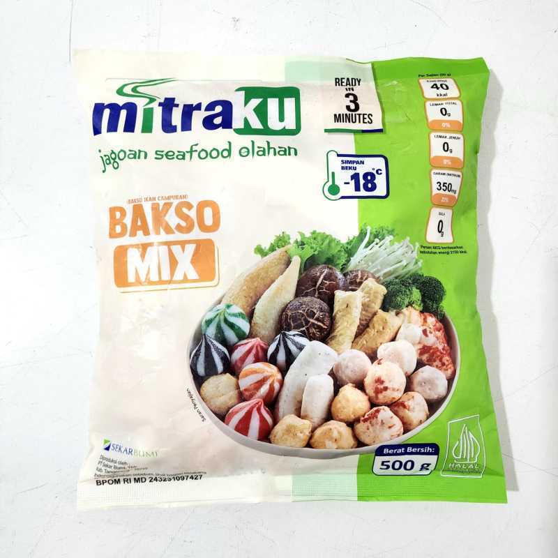 Mitraku Bakso Ikan Mix 500 gr / Bakso Ikan Mix Seafood